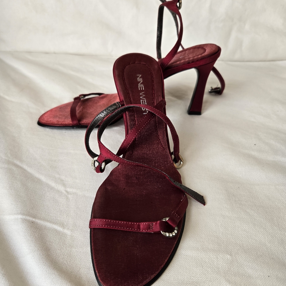 Nine West Women's Red Strappy Heels